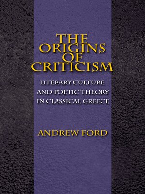 cover image of The Origins of Criticism
